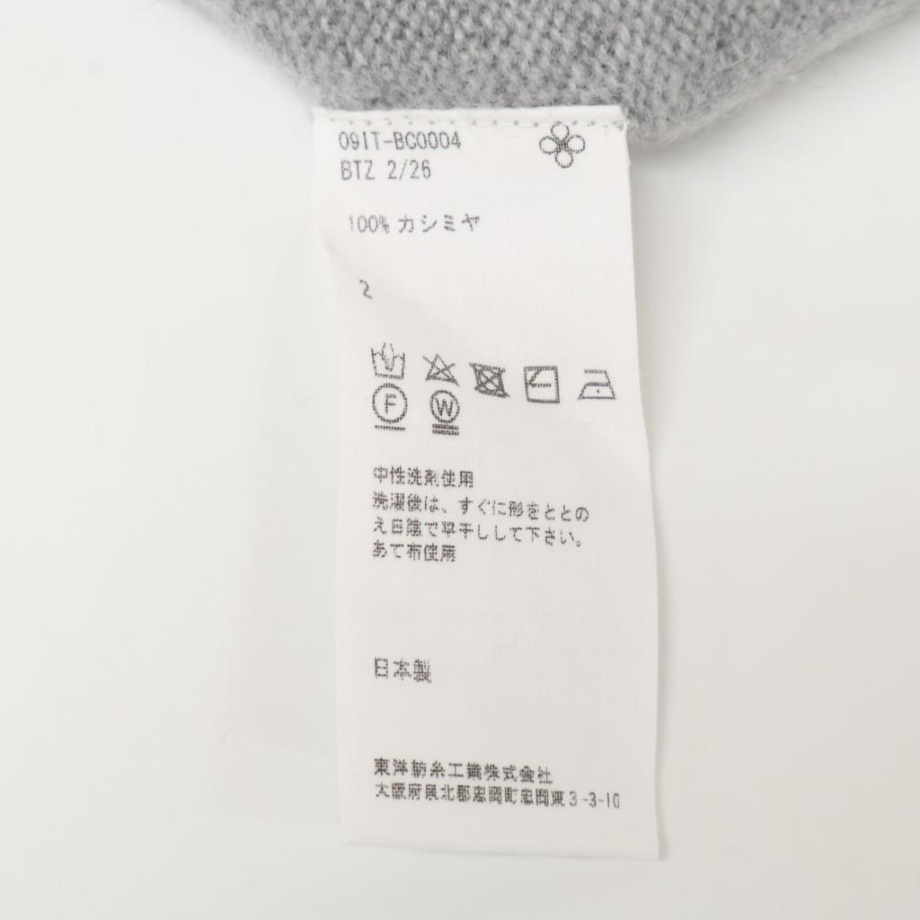 TOYOBOSHI Ito-Goromo Melange Light Gray 09IT-BC0004 Cashmere100 Knit Sweater Tops 2 grayUsed