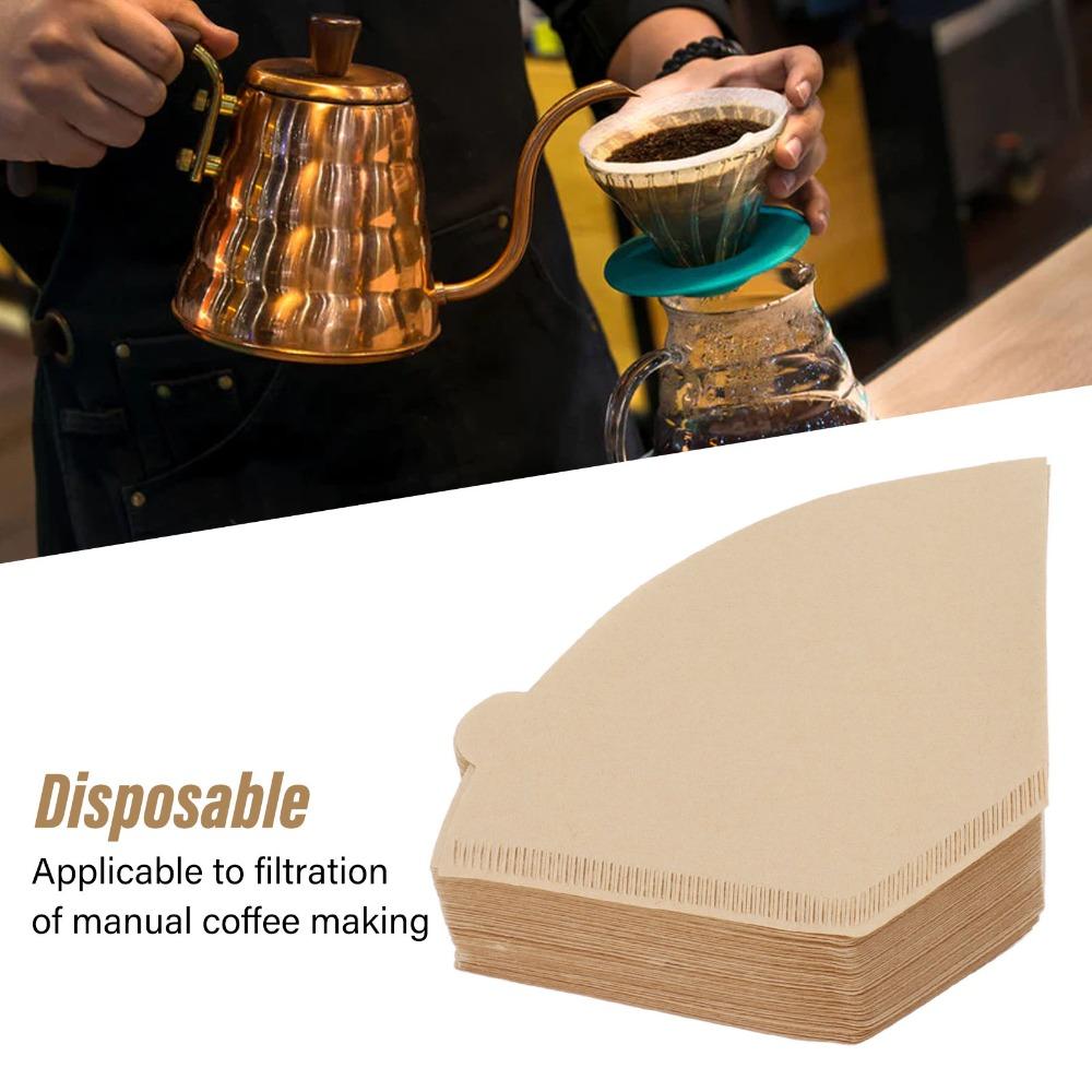 100pcs set 100Pcs Coffee Filter Paper 2 to 4 Cup Unbleached Coffee Filter Cafe Use