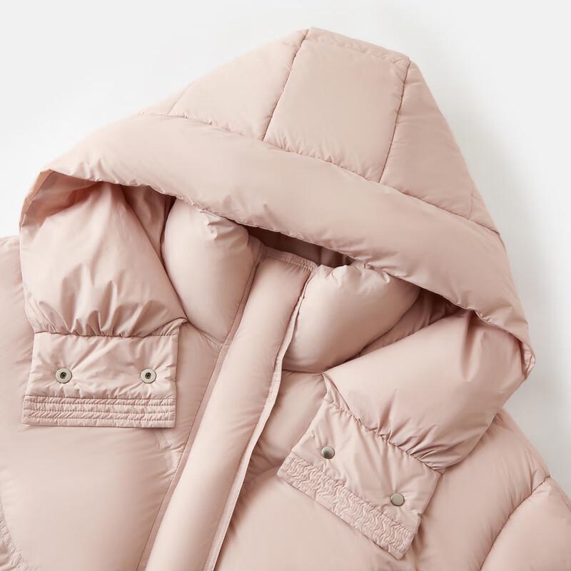 Qiushui Yiren Women's Elegant Hooded Down Jacket
