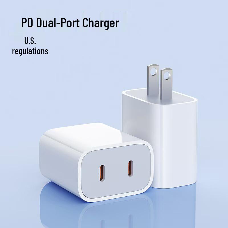 PD40W Dual USB-C Fast Charger for Apple Devices - US/EU Standard, Dual Port