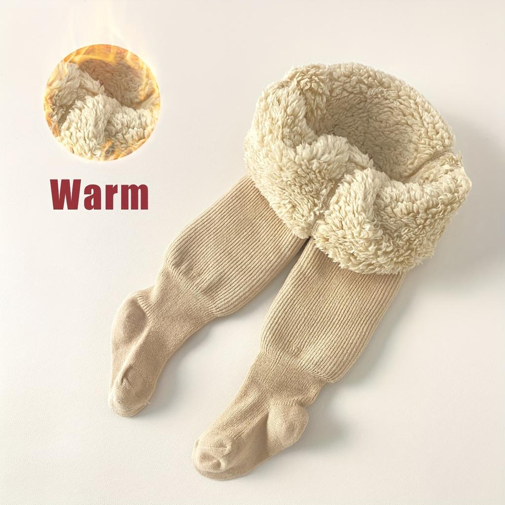 Winter Infant Baby Girls Polar Fleece Lining Stripes Leggings Plus Thick Warmth Cotton Tights Toddler Kids Keep Warm Pantyhose