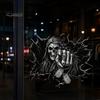 Decorazione per la Casa Gotica Oscura, Adesivo da Parete Falciatore, Decalcomania Artistica 3D che Attraversa, Murale Teschio Spaventoso Fantasma per Bar Pub Feste di Halloween Decalcomania