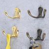 8 Sets Double Head Hooks Wall Mounted Hanger Furniture Fittings Antique Coat/Key/Bag/Towel/Hat Holder Bathroom Kitchen + Screws