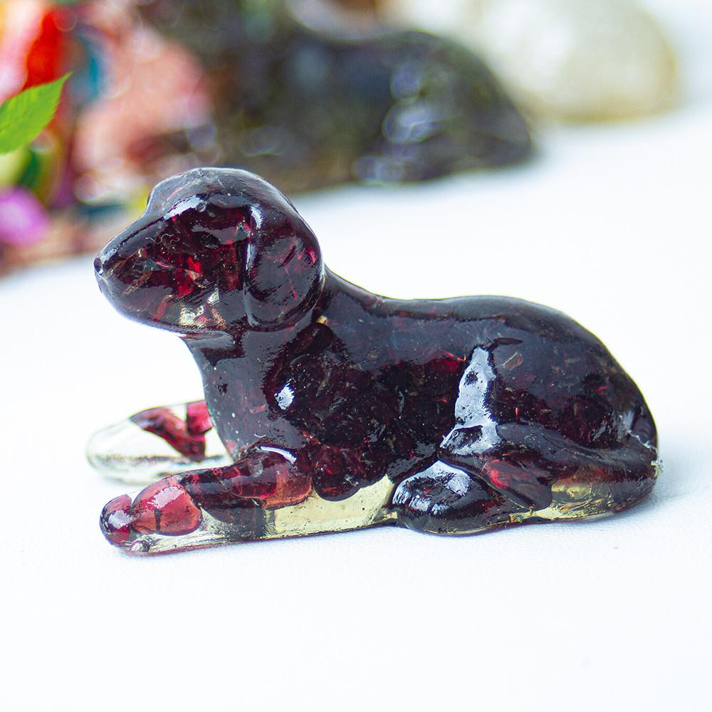 

Crystal Resin Dog Figurine With Unique Animal Decor For Home Office Gift Style Z