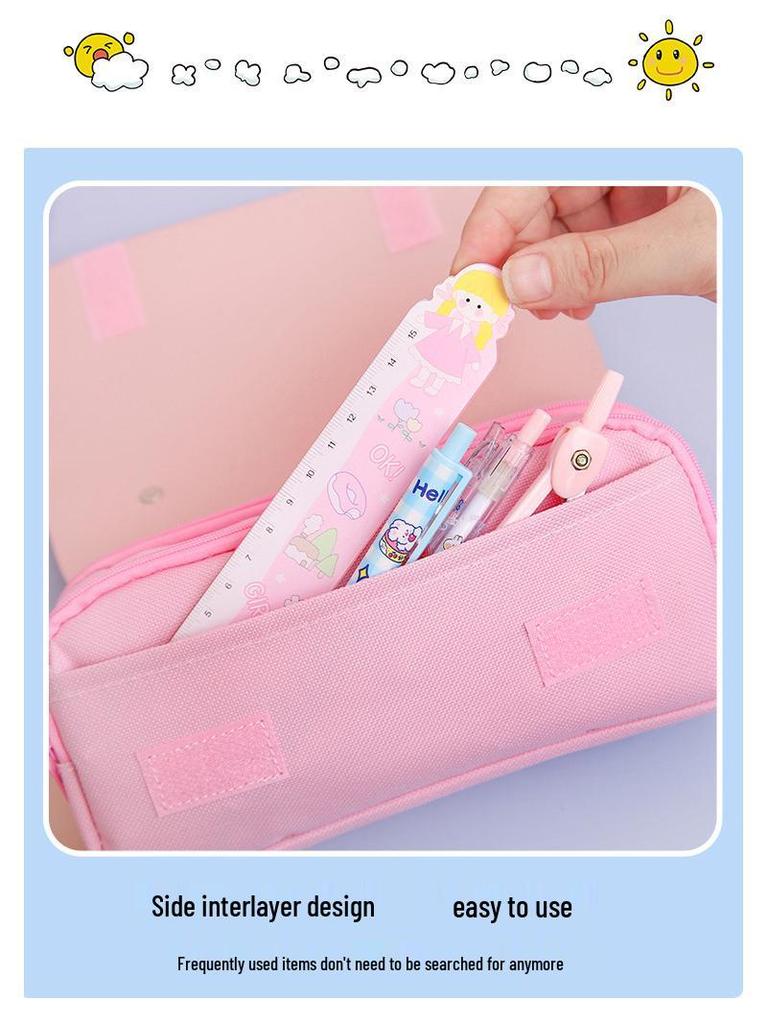 2024 Söt pennväska med stor kapacitet för studenter - Pennväska och pennskrin för pojkar och flickor