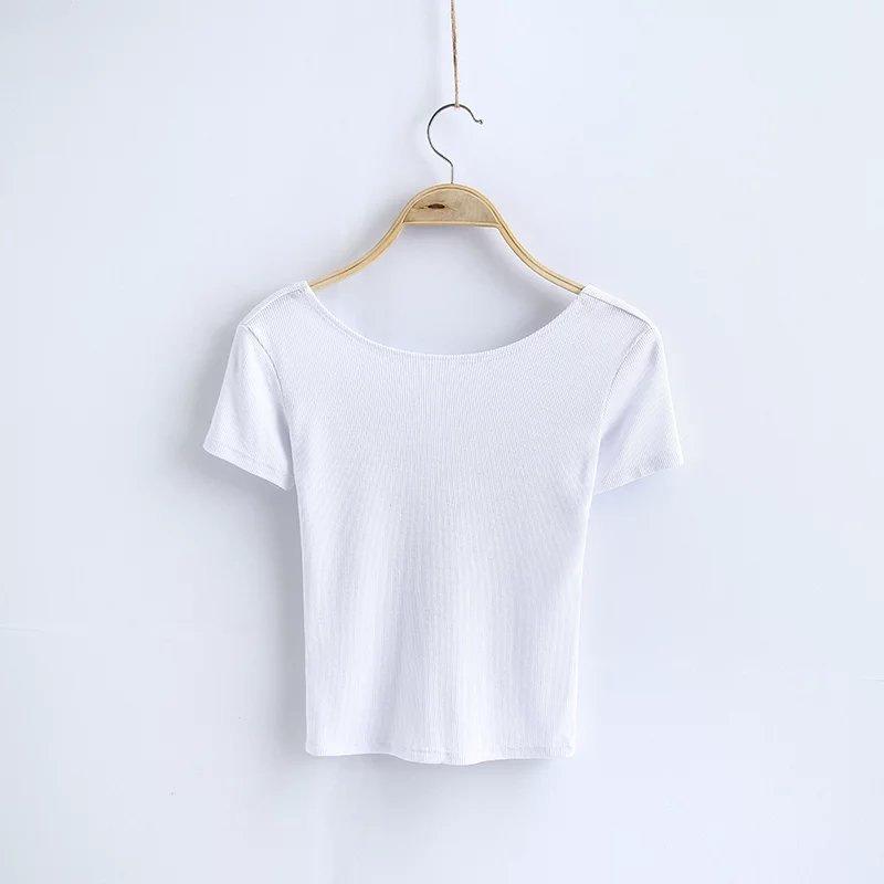 

YPFF Европейский и американский уличный стиль Кроп-топ с открытой спиной Medium