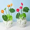 Artificial Flower Simulation Silk Lotus Green Plants Decoration Fake Flowers for Home Hotel Garden Living Room Table Decor