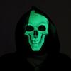 3D Skull Face Guard Glow In The Dark Lightweight EVA Fabric Realistic Design Halloween Headpiece Makeup Apparel Props
