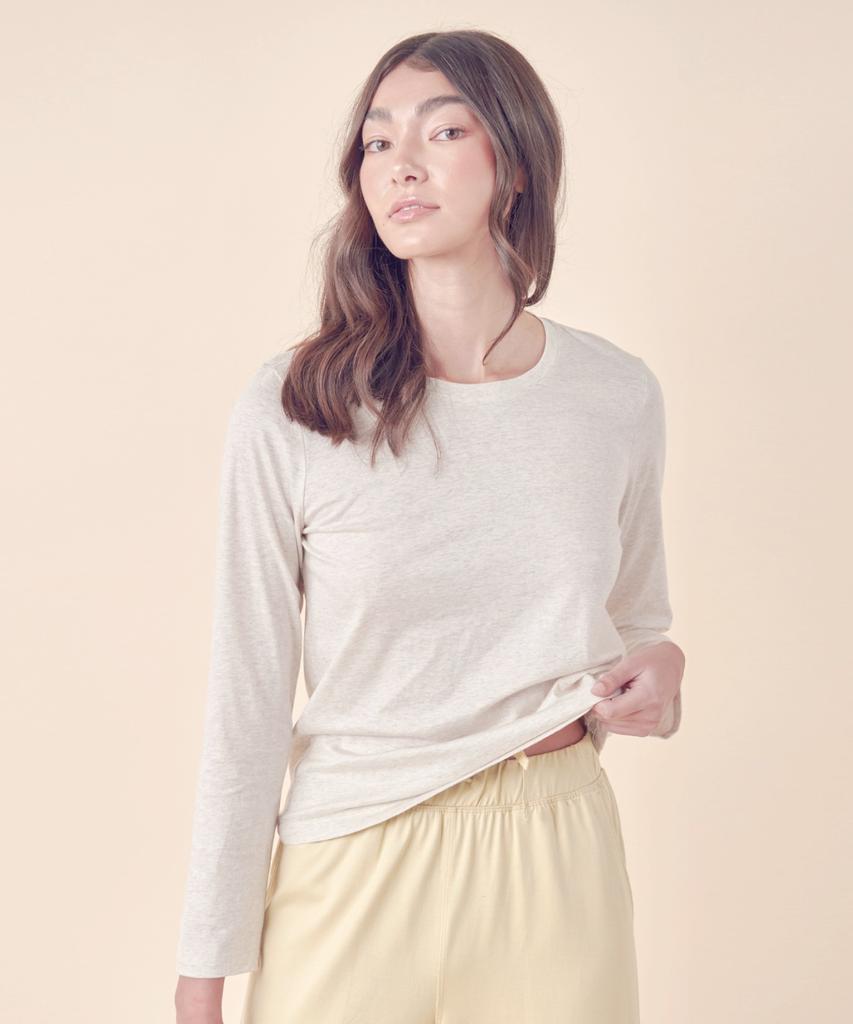 Y Jack W_Classic & Basic Fit Slim Long Sleeve T-Shirt (155Gsm) Kljt1216L