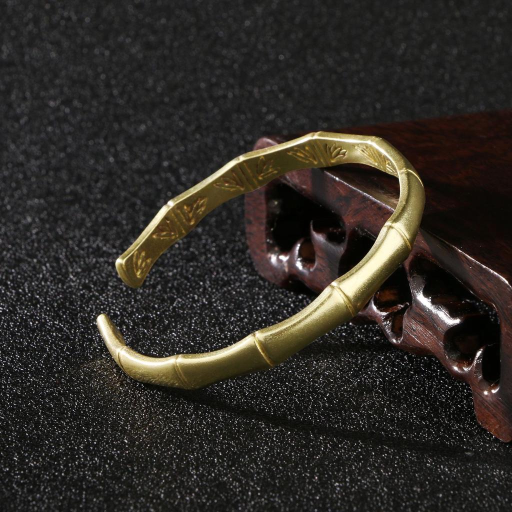 Solid Antique Open Bracelet Ethnic Brass Simple Versatile Women Jewelry