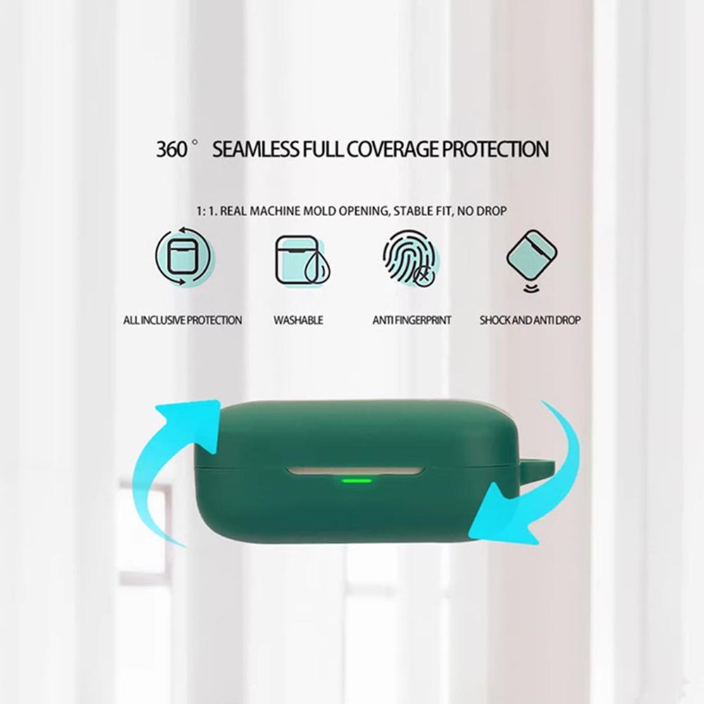 For Realme Buds Air 7 Pro Protective Case Wireless Earbuds Silicone Cover with Anti-Lost Buckle