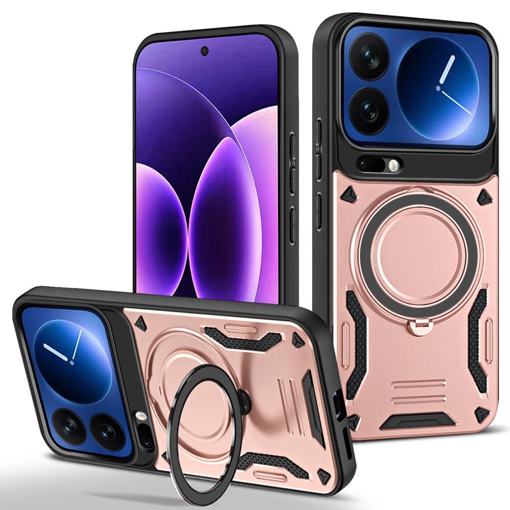 For Xiaomi 17 Pro Max Magnetic Case Shockproof TPU + PC Phone Back Cover with Kickstand