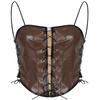 Sexy Bustiers Crop Top Lace Up for Tank Tops Waist Cincher Corset Vest Tops For Women Sexy Halter Tops For Women Sexy Ba