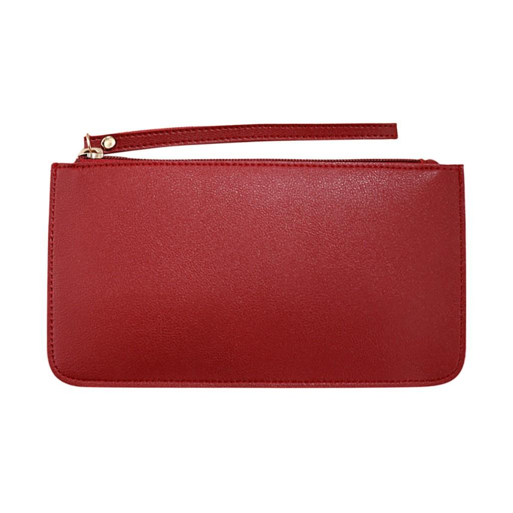 Carteira dupla de rosto macio para mulher, bolsa de moedas de grande capacidade, bolsa de mão para estudantes