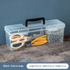 1Pcs Portable Large Capacity Transparent Handheld Toolbox Thickened Plastic Hardware Tool Storage Box With Handle