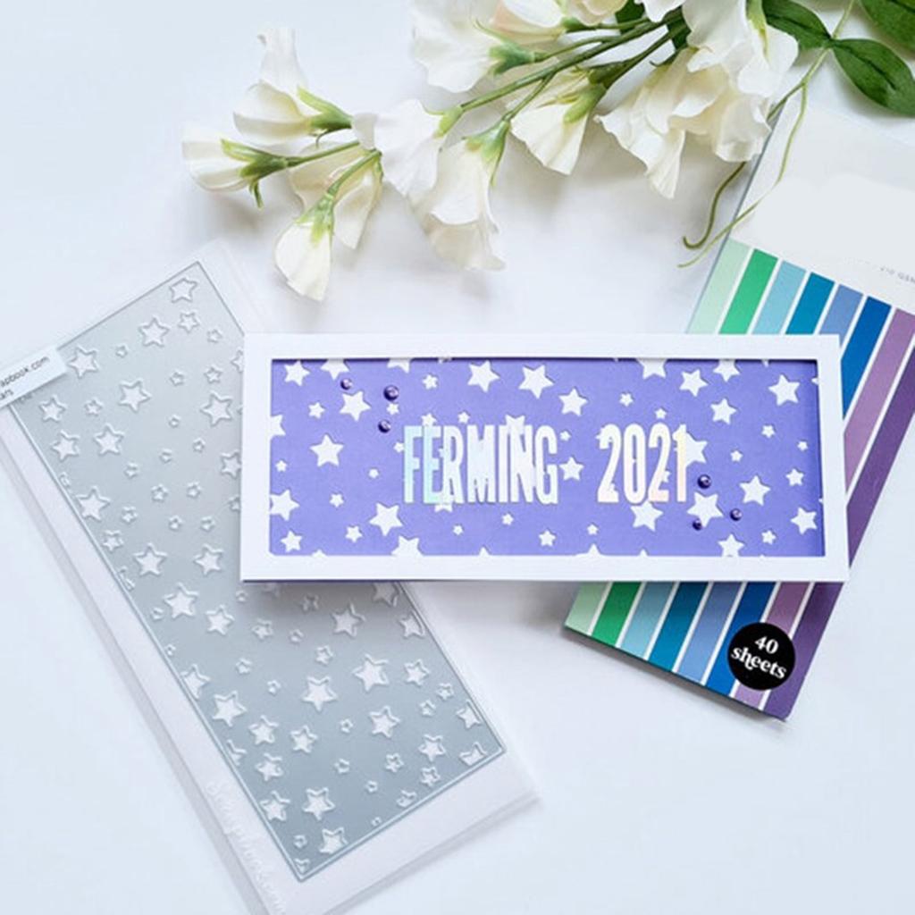 Stars Background Cutting Dies Metal Die Cuts Embossing Templates Molds Cuts Stencils for Scrapbooking Album Decoration