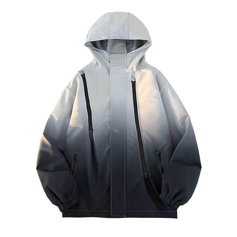 Hong Kong Style Gradient Windproof Water-Repellent Windbreaker Men's Casual Jacket for Spring and Autumn