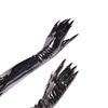 Fashionable Women's Patent Leather Gloves Glossy Long Nail Claw Witch Gloves for Roleplaying Game and Theme Occasion