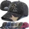 Unisex Retro M Letter Embroidery Baseball Hat Star Shaped Style Women Outdoor Washed Cotton Cap