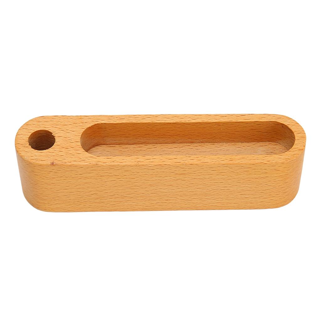 Fa Asztali Névjegykártyatartó Tolllyukkal Elegáns Parfüm Minta Kijelző Állvány Szépségszalonhoz