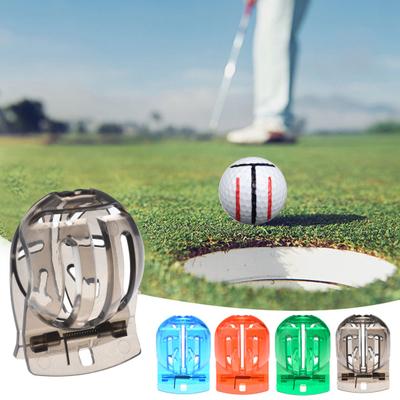 Golf Ball Liner Clip Triple Line Drawing Marker Stencil Template Portable Golf Ball Putting Alignment