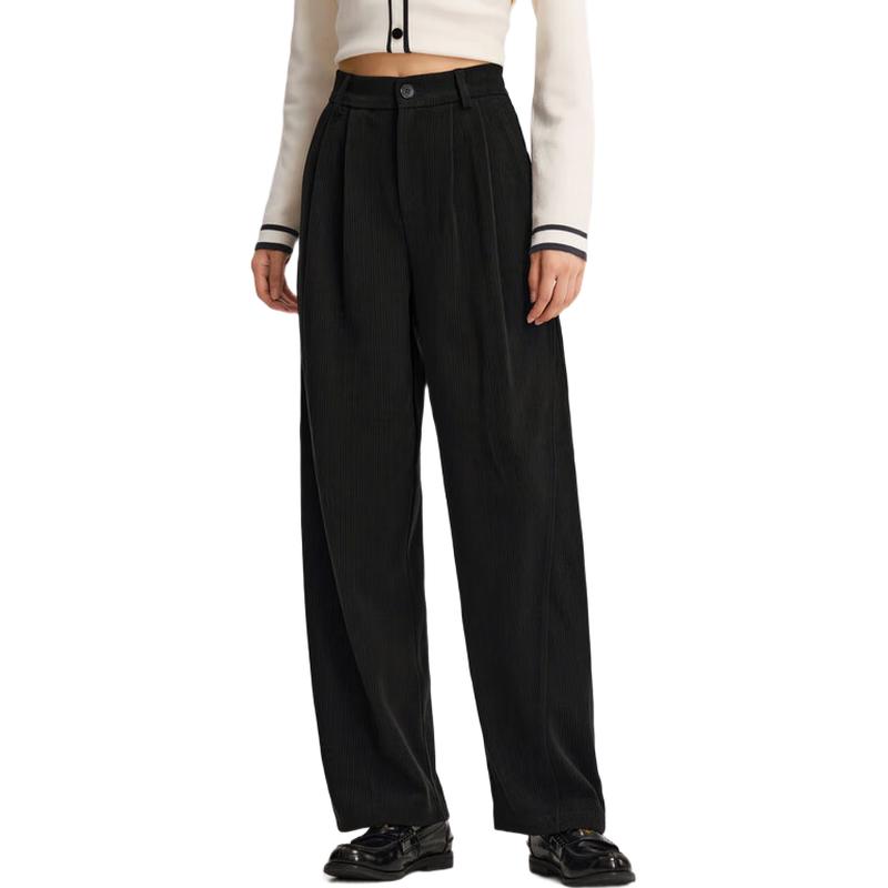 Semir Women s Relaxed Chenille Wide-Leg Pants M