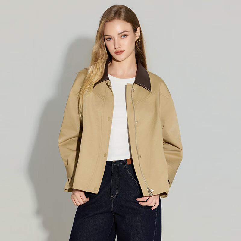 TaTu Women's Spliced Design Commuter Jacket