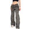 Women's Cross-Border E-commerce Wide-Leg Multi-Pocket Work Jeans