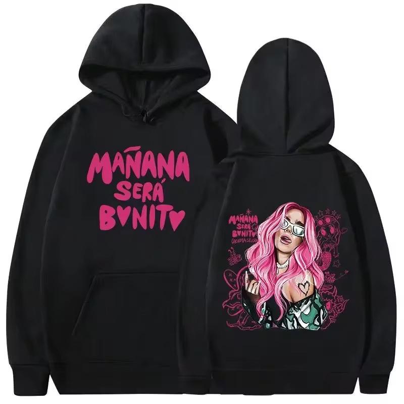 Karol G Manana Sera Bonito Bichota Hoodies Unisex Printed Hooded Street Wear Hooded Shirt PulloverFashion Couples Casual Sports