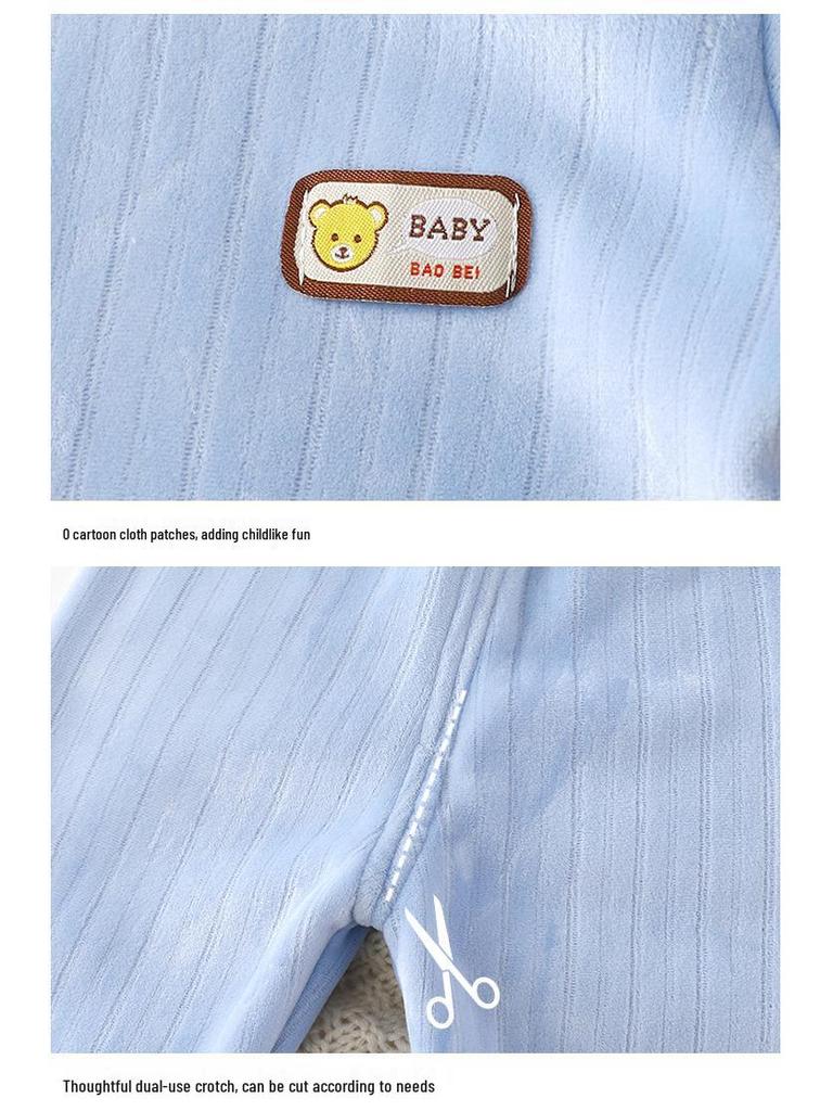 Children's Warm Velvet Underwear Set - Boys & Girls Autumn/Winter Pajamas