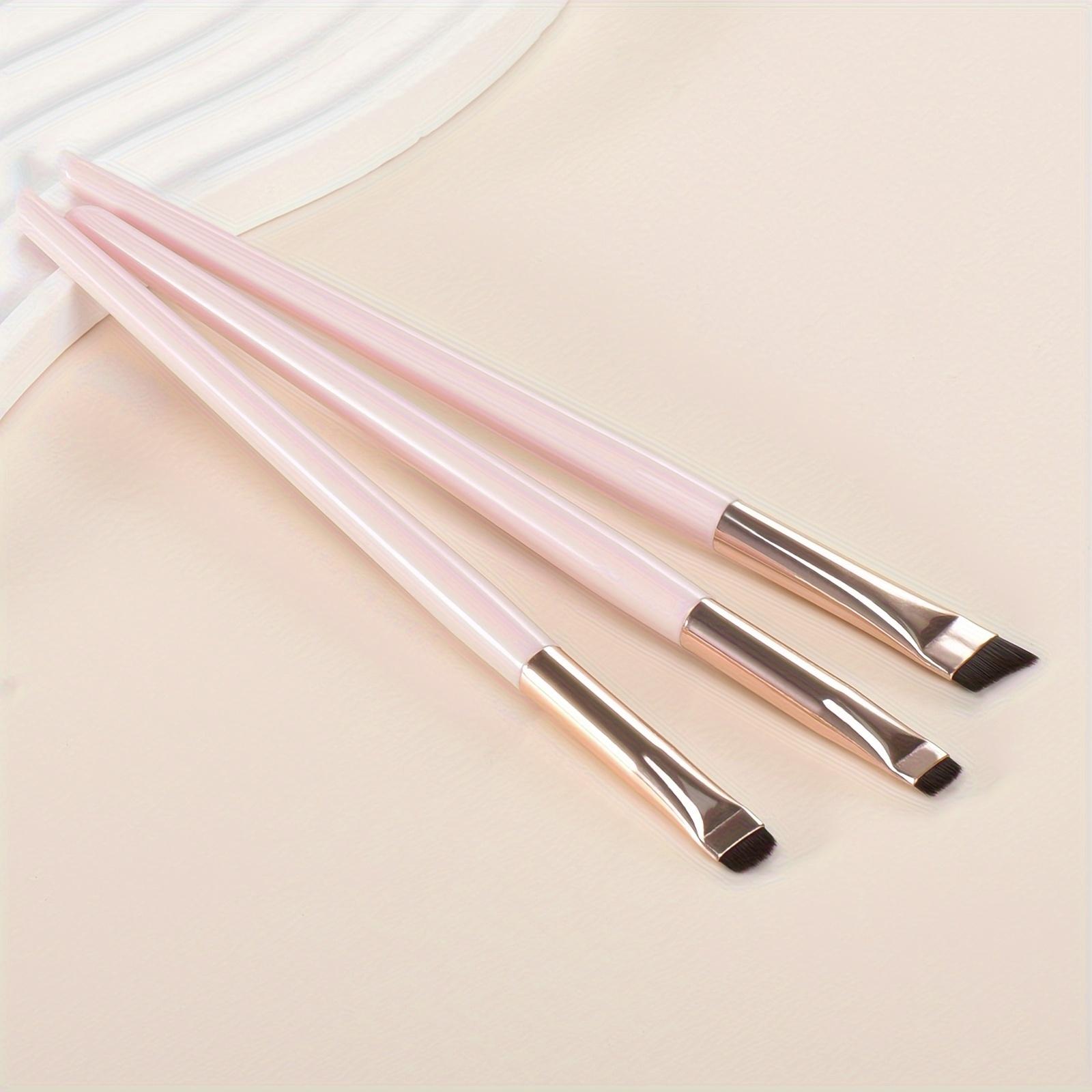Cute makeup 3 Pcs edge eyeliner brush oblique head eyebrow brush outline eyeliner brush ultra-thin eyeshadow brush makeup tools