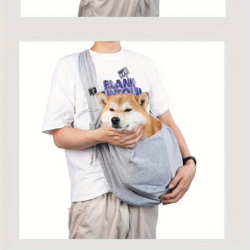 Foldable Dog Sling Carrier, Hands-Free. Large Capacity,Adjustable Strap.Comfort & Convenience for Travel.Orange/Gray/Brown/Blue.