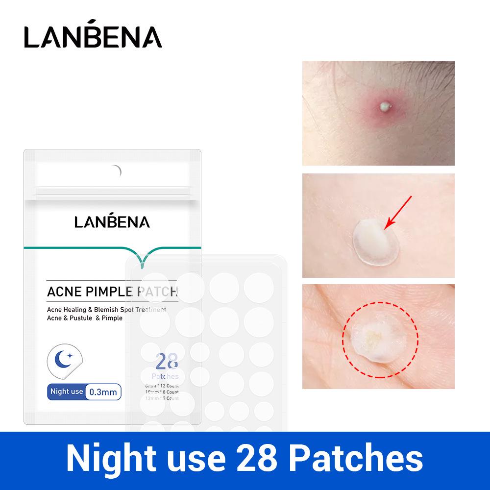 

LANBENA Blue Peony Night Patches 0.3 mm - 28 Pieces (New) Standard Size