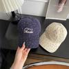Wind Soft Top Small Floral Baseball Cap Children's Letter Embroidery Versatile Blue Cap