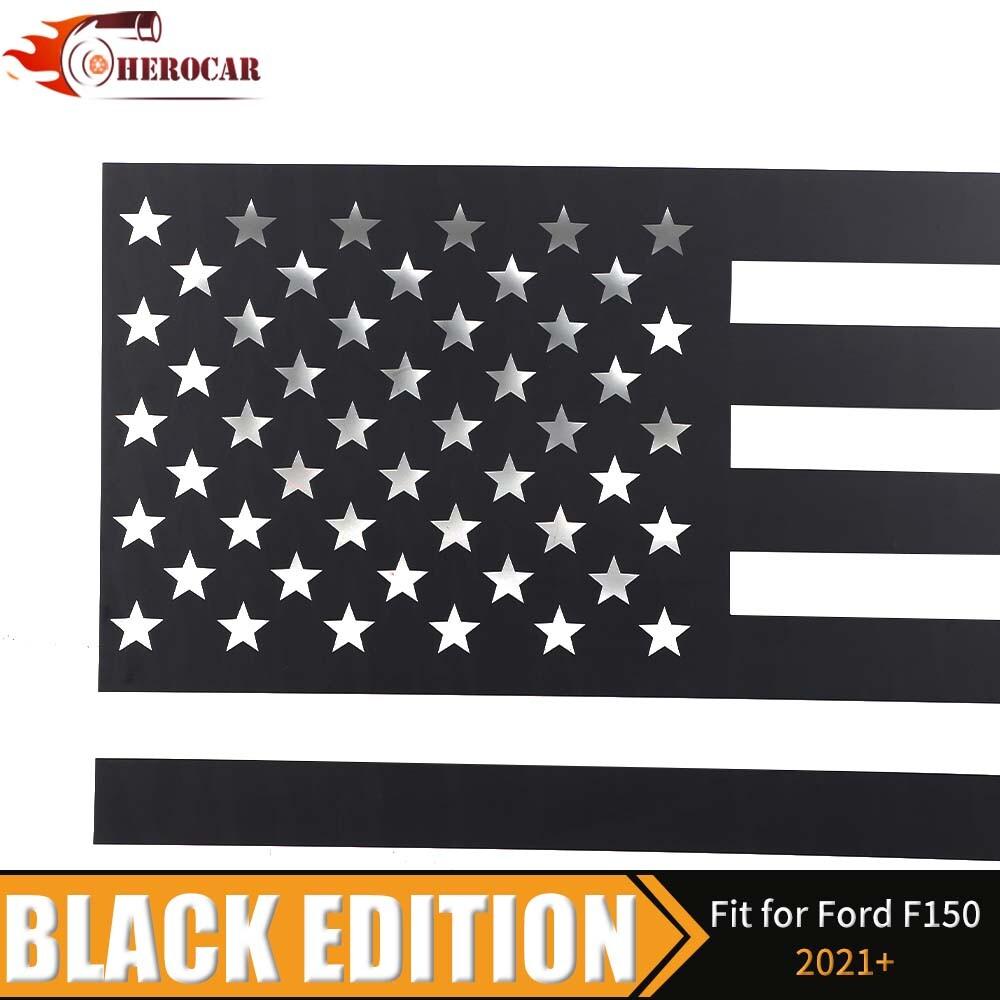 Us Flag Rear Window Side Trim Cover Stickers Decal for Ford F150 2015-2020 2PCS