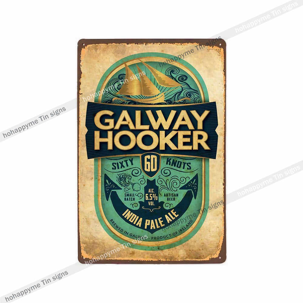 Home Decor Vintage Metal Poster Alcohol Brewing Beer Plates Decorative Bar Pub Club Wall Tin Painting Retro Plaque 20x30cm