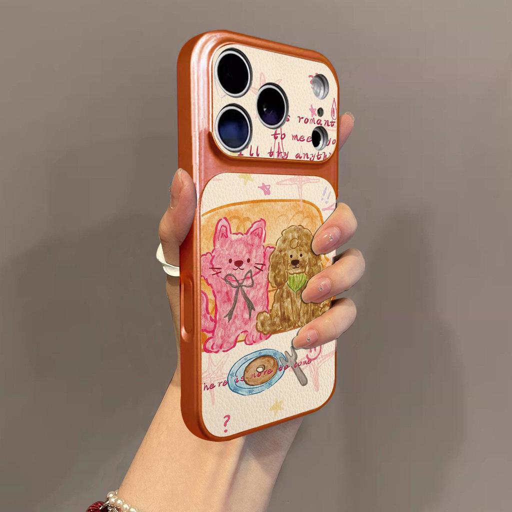 Coque de téléphone design Chat et Chien pour Apple 17 Pro Max, 16 Pro, 15 Pro Max, 14 Pro - Haut de gamme, Protection anti-chute