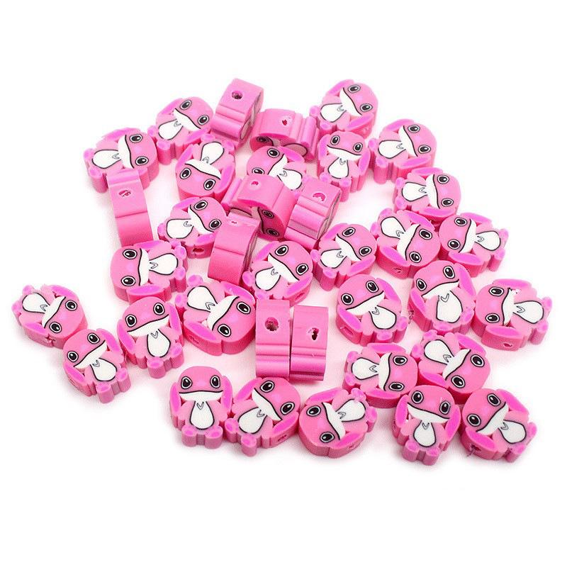 Soft Pottery Pieces Beaded Diy Mobile Phone Chain Accessories Loose Beads Smiley Face Letters Animal Fruit Mixed Soft Pottery