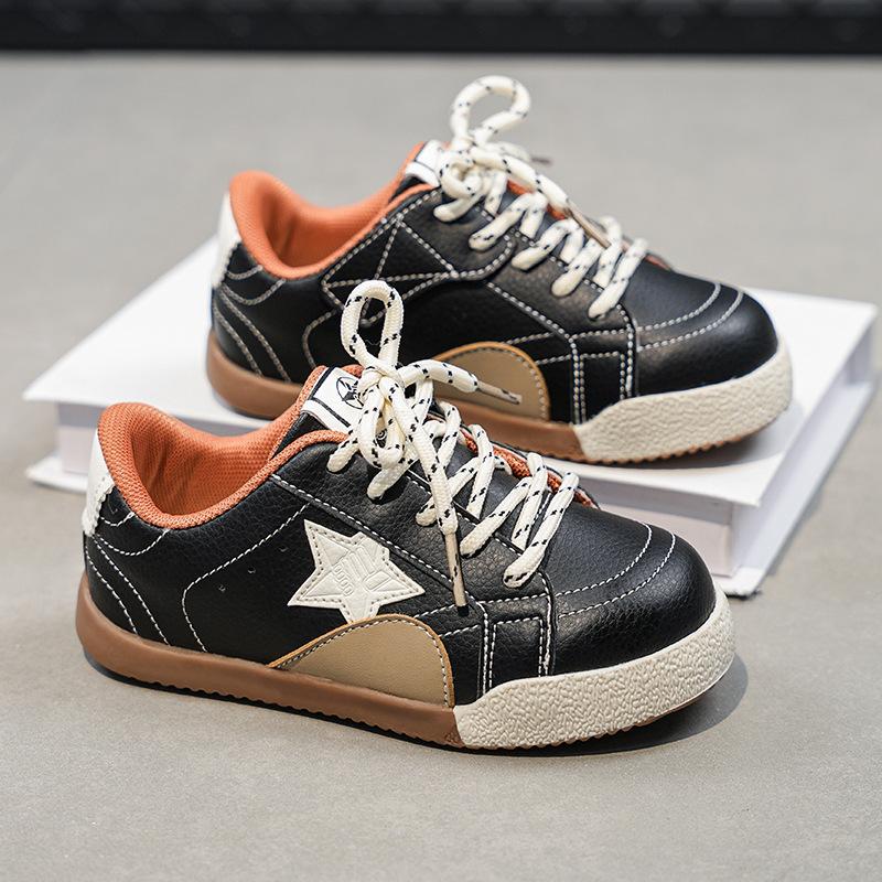 Girls Spring Autumn Star Sneakers Medium Big Kids Soft Sole Non Slip Casual Running Shoes For Daily Wear And Active Play