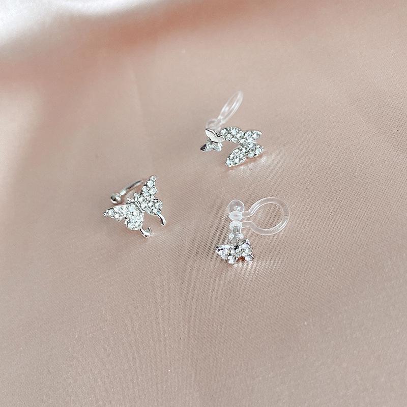 Buy Charm Butterfly Tragus Cartilage Stud Earrings Clip Cuff Wrap