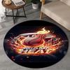 Heat Miami Team Spirit Round Rug for Livingroom,Bedroom, Palyroom, Chair Rug, Area rug, Circle Carpet, Large Size Fan Christmas gift