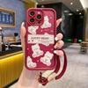Applicable to Realme16 cartoon mobile phone case, real me 15 bear sticker leather V70 protective case, C85Pro hand rope.