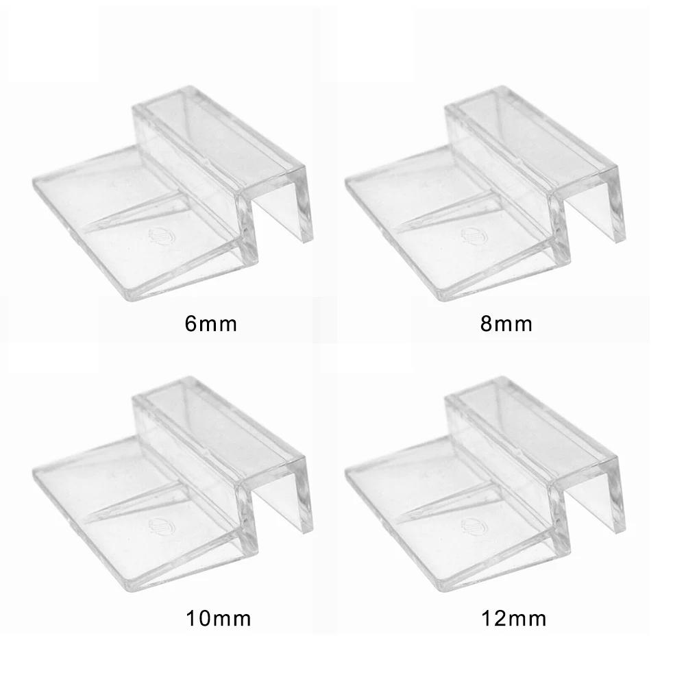 6mm 8mm 12mm 4pcs Fish Tank Bracket Clip Stand Clamp Aquarium Lid Acrylic Support Holder Glass Cover Plate Bracket Accessories