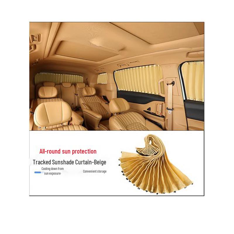 Jinbei New Haise X30L Guan Jin Car Window Sunshade Curtains - Heat Insulating Double Rail Design