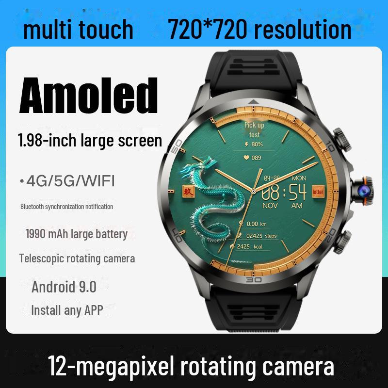 

Смарт-часы Pro со сферическим экраном и выдвижной вращающейся камерой для взрослых