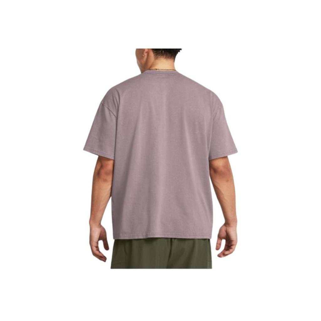 Under Armour Ua Round Neck Solid Color Casual Breathable Short Sleeve T-Shirt Men T-Shirts Fatty-Gray 1389147-015