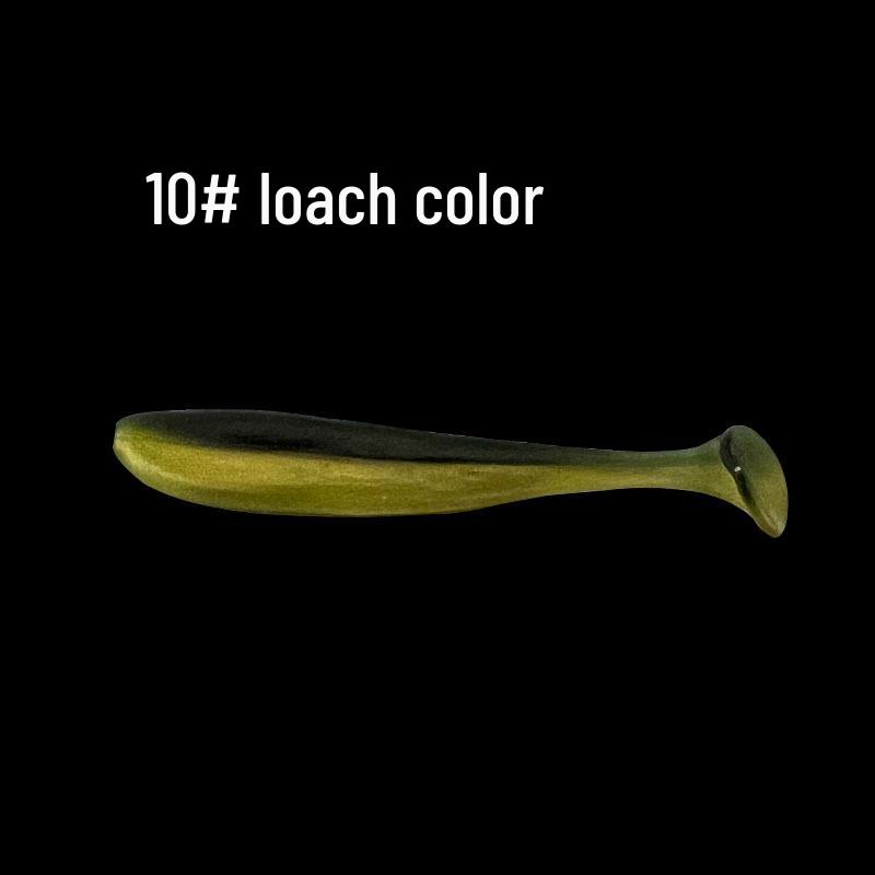 Two-Color T-Tail Soft Bait with Curly Tail Lead Hook for Bass Fishing