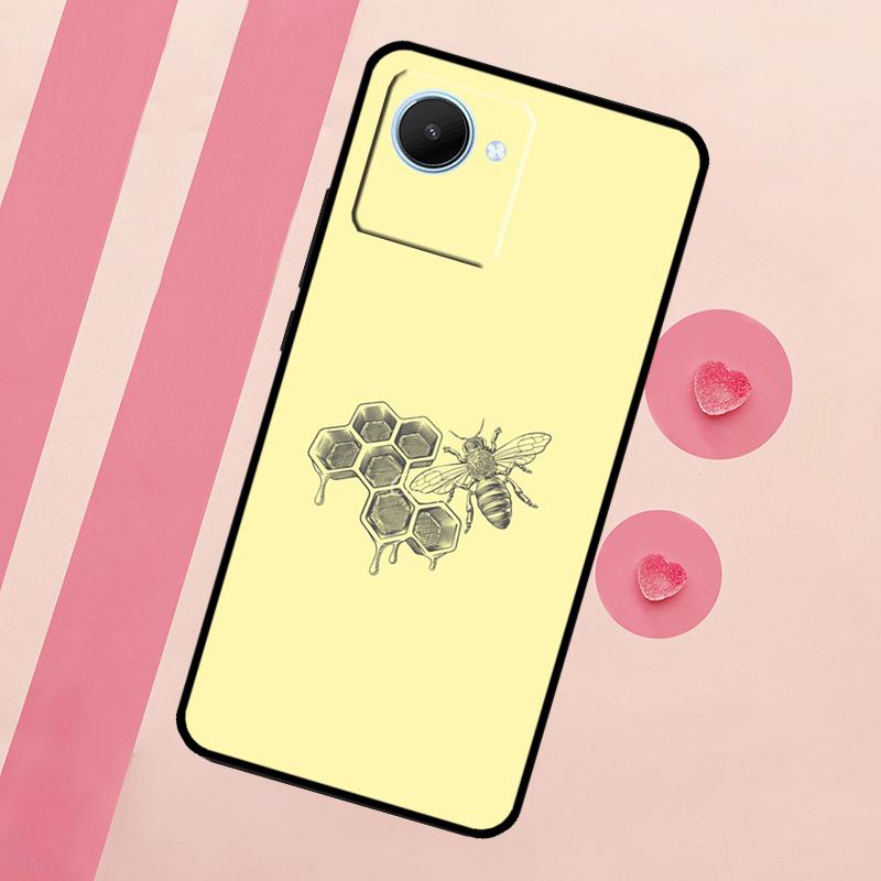 Bee Honey Case For Realme C53 C55 C35 C33 C31 C30 C25s C21Y C15 C11 GT Neo 5 3T 2T 9 10 11 Pro Plus