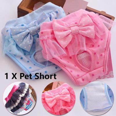 1pc Haustiere Hund Windel Sanitär Physiologischen Hosen Waschbar Baumwolle Pet Briefs Windeln Menstruation Unterwäsche Für Home Haustiere Liefert