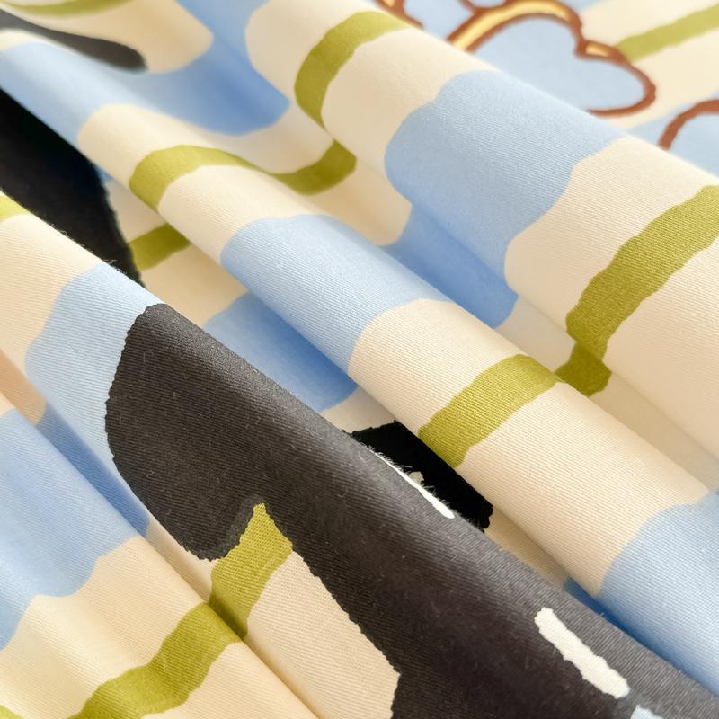 1 Pc Cat Printed Bed Sheet for Double Bed Single/Queen/King Bed Cover for Kids Pure 100% Cotton Sabanas Cama Matrimonial Sheets